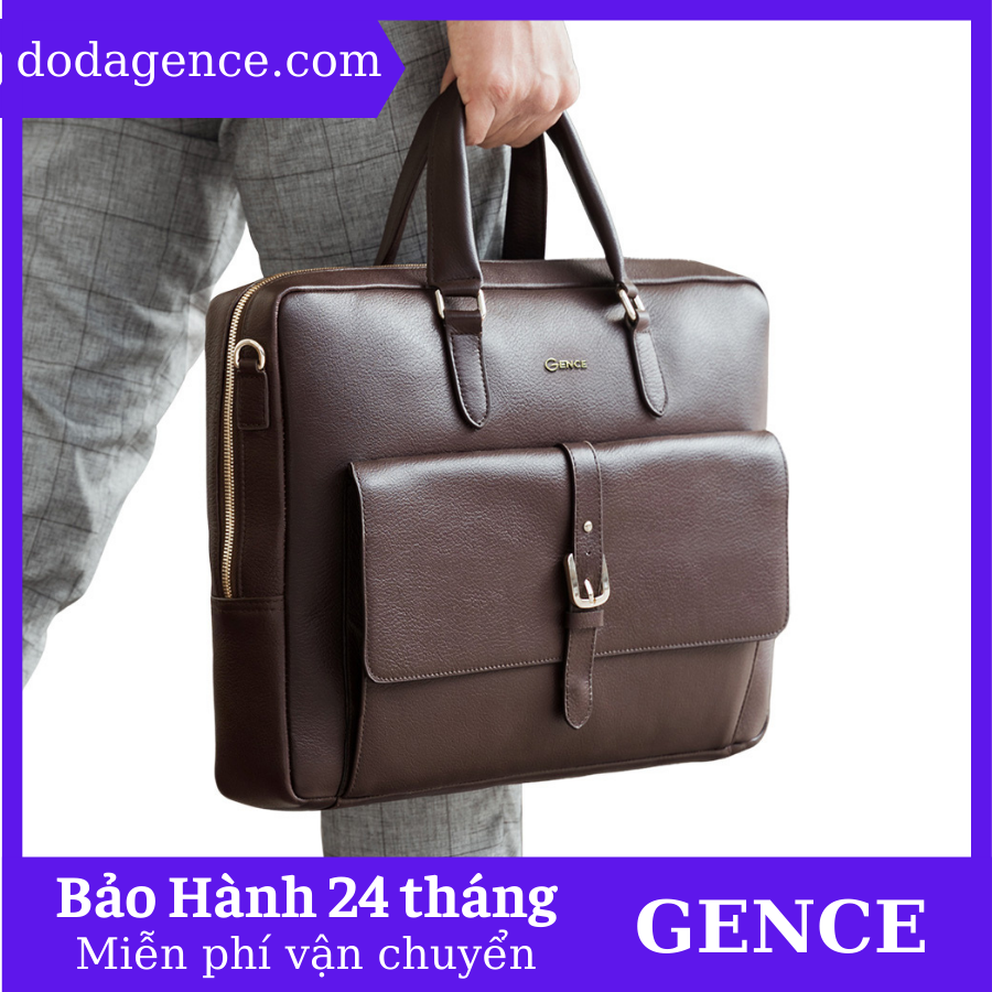 Túi xách, cặp da công sở thời trang nam da alran cao cấp gce04 nâu