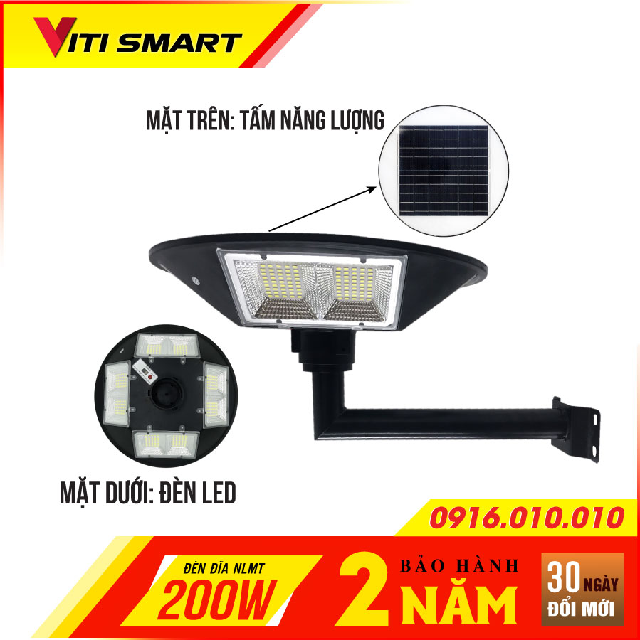 Đèn năng lượng mặt trời dạng đĩa bay công suất 200w viti smart - den nang luong mat troi 200w viti smart