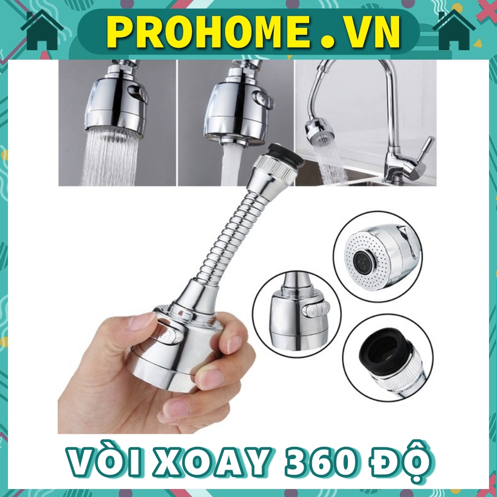 Vòi rửa chén bát tăng áp, điều hướng xoay 360 độ tặng kèm đầu nối