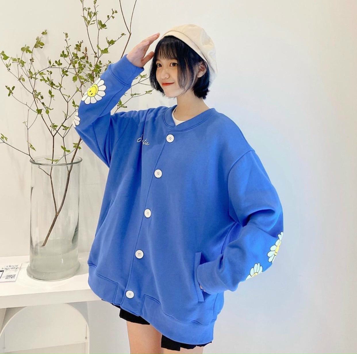[HCM]ÁO KHOÁC CARDIGAN HỌA TIẾT HOA CÚC THỜI TRANG SÀNH ĐIỆU SIÊU TEN