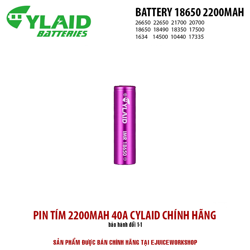 Pin cylaid 18650 40a 2200mah chính hãng