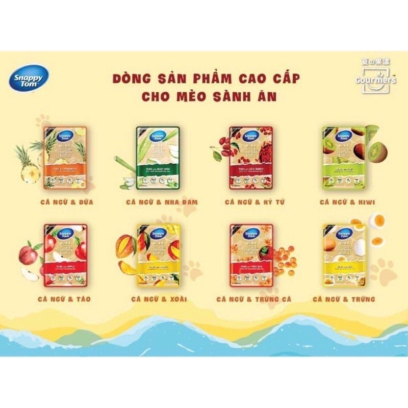 Pate Snappy Tom Trái Cây Cao Cấp Cho Mèo Bổ Sung Chất Xơ 🥬 | Gói 70G