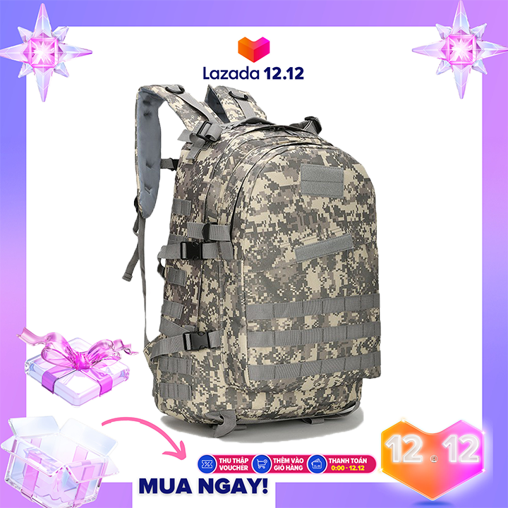 Balo phượt, du lịch chiến thuật pubg - chống nước, đựng laptop, quần áo - vải dù bền -bh 3 tháng