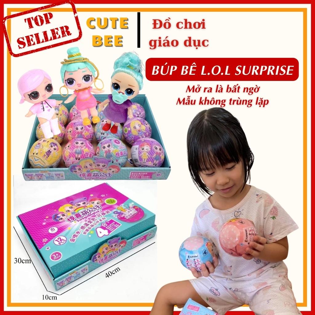 Hộp đồ chơi Bóc Trứng Búp Bê SURPRISE BẤT NGỜ đầy đủ phụ kiện và không trùng lặp - Tách lẻ 1 quả, 3 quả trứng búp bê cho bé [CUTEBEE]