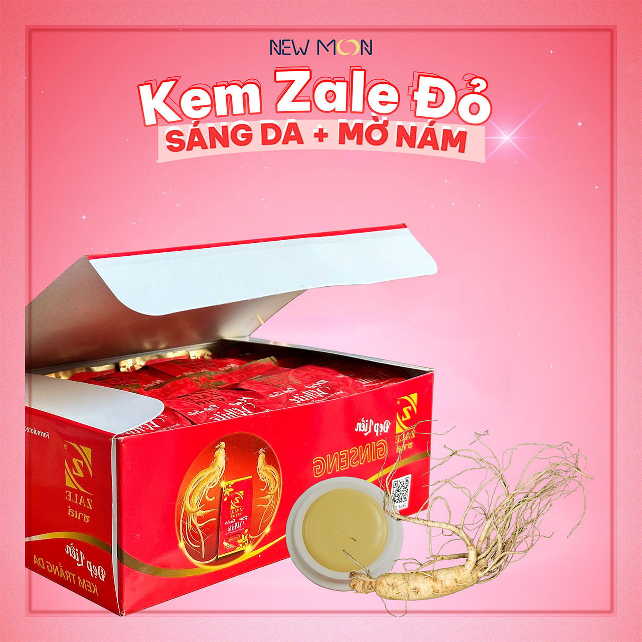 Kem Nén Dưỡng Sáng Da ZALE Đỏ Nhân Sâm Thái Lan Chính Hãng 1 Hộp 24 Lọ