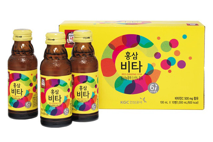 [HOT - SIÊU KHUYẾN MÃI] Nước uống tăng lực hồng sâm Vita 100ml x 10 chai – Cheong Kwan Jang KGC - Red Gingseng Vita - Vitamin C