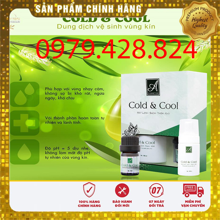 Dung dịch vệ sinh Cold & Cool Phương anh A comestic tặng kèm nước hoa vùng kín