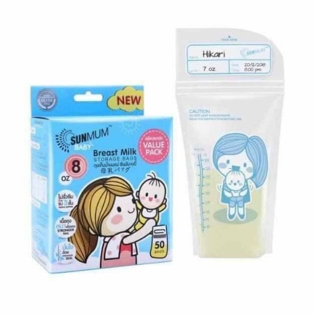 Hộp 30 Túi Trữ Sữa Sunmum 100Ml - Thái Lan ( Hàng nhập khẩu chính ngạch, nguyên tem chống bóc )