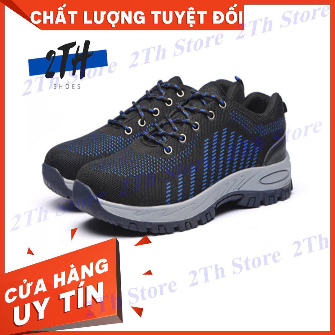Giày bảo hộ lao động nam siêu bền mũi thép màu đỏ 2TH-BD064