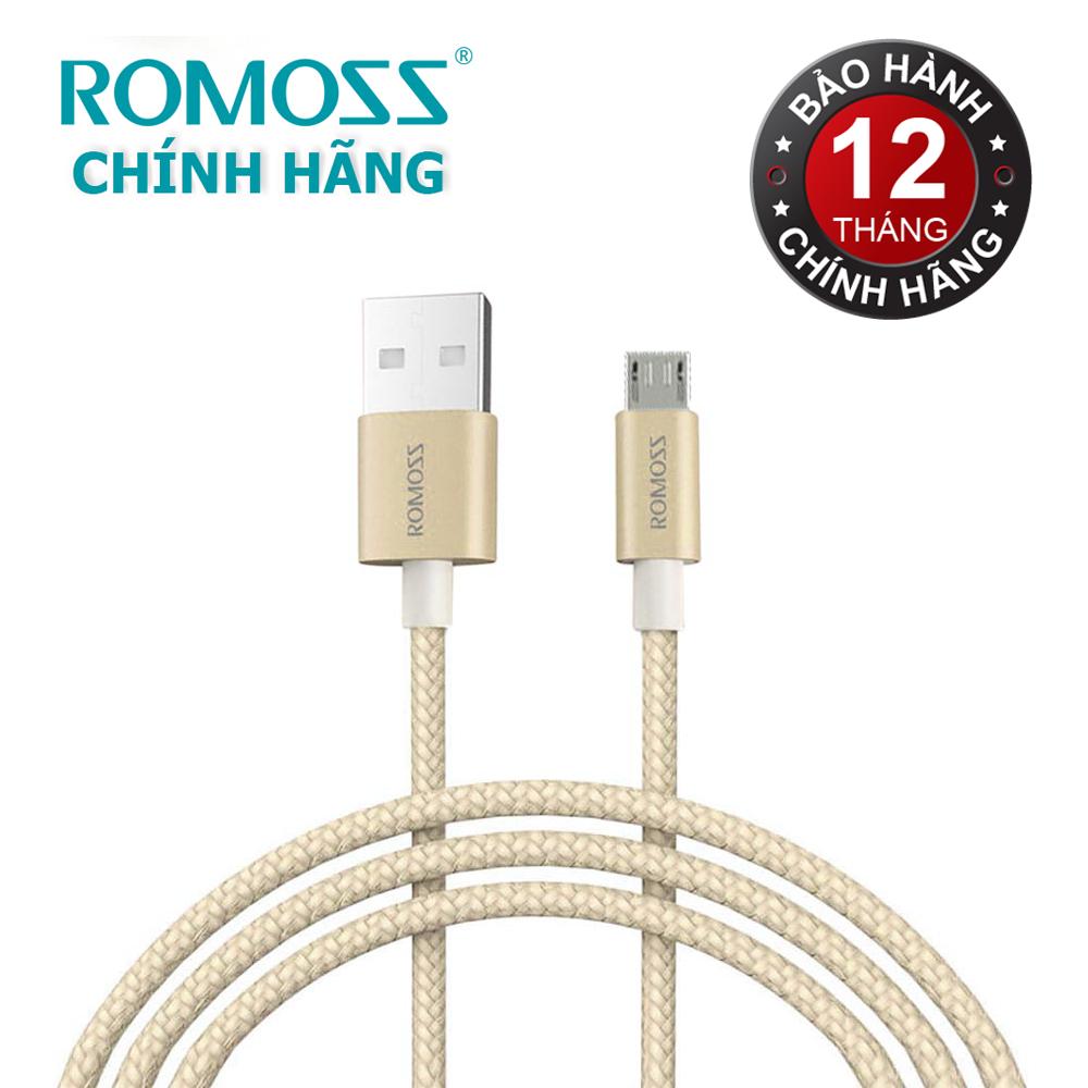 Cáp sạc micro usb bọc nylon romoss