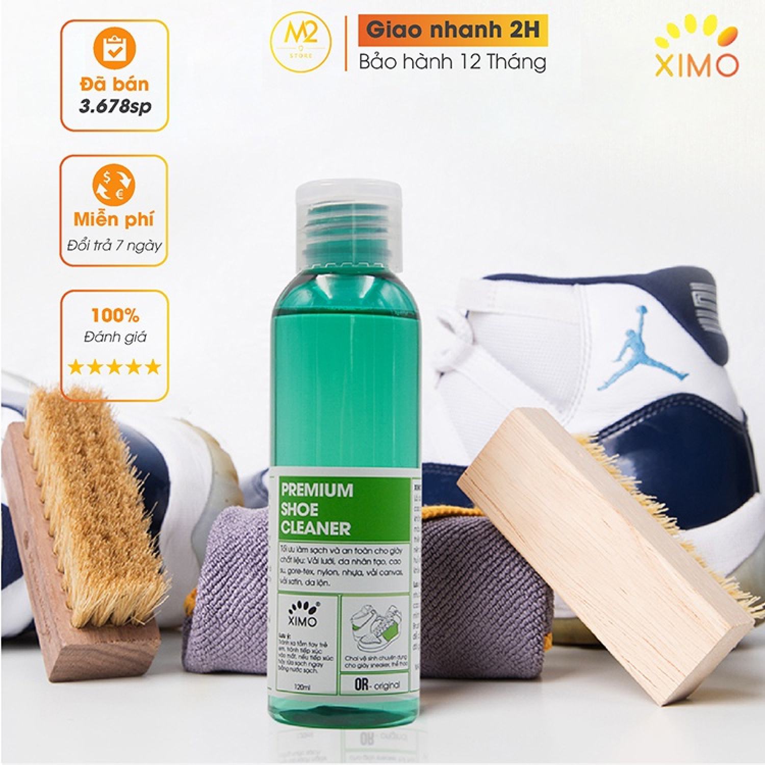 Chai dung dịch vệ sinh giày làm sạch chuyên sâu sneaker prenium ximo xi05