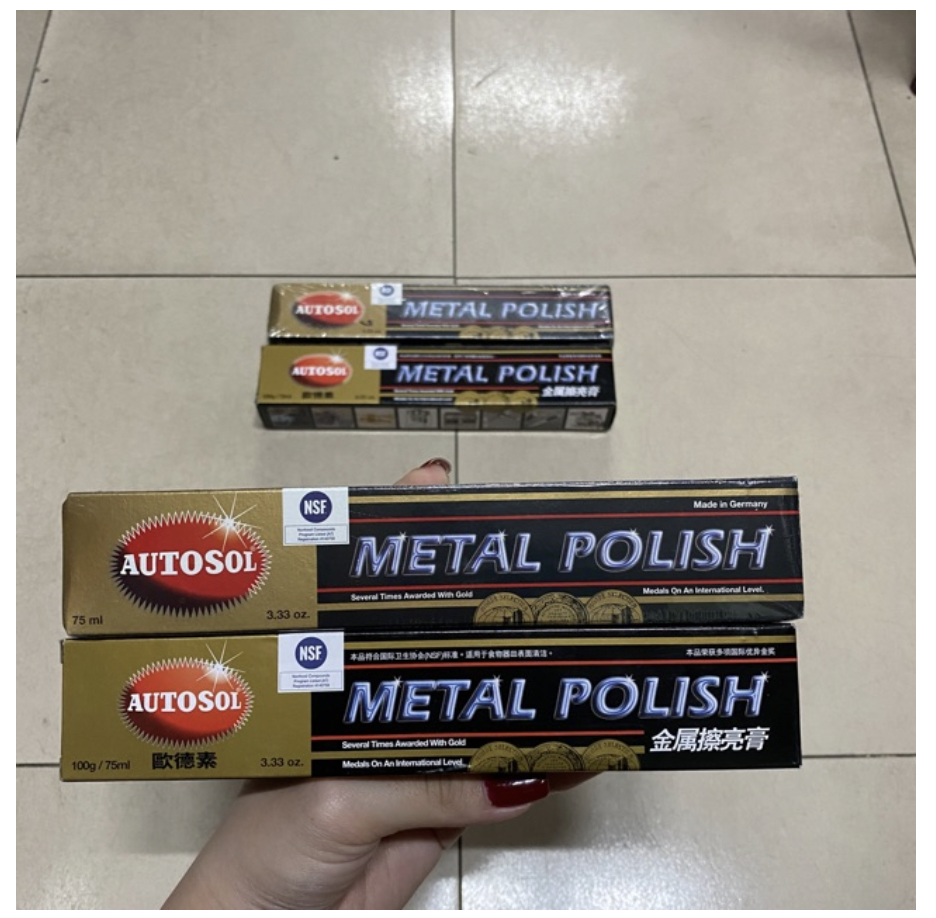 Kem đánh bóng kim loại Autosol Mental Polish của Đức, Trung Quốc 75ml