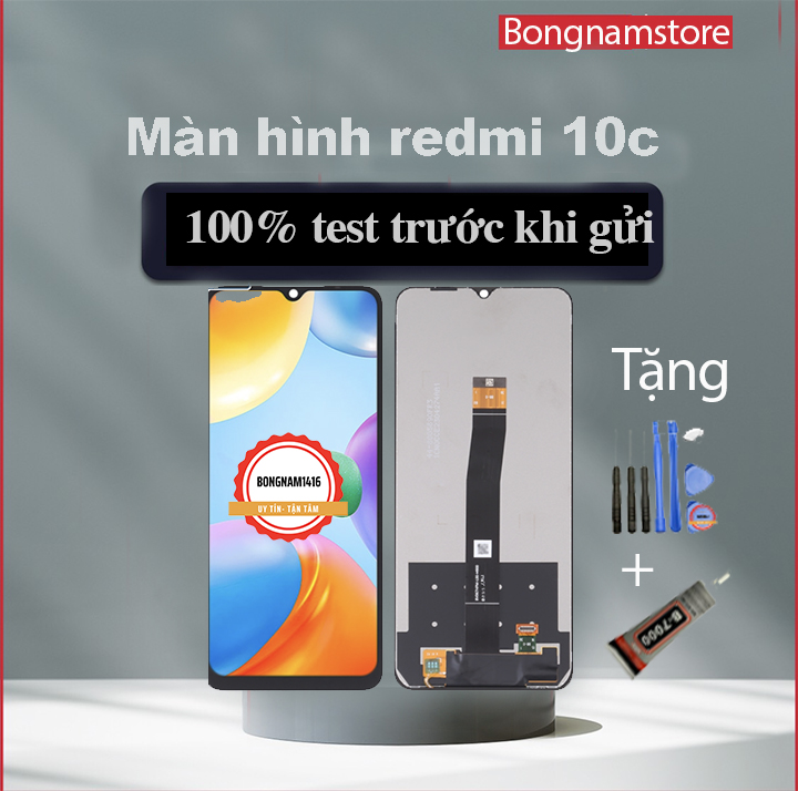 Màn hình redmi 10C / Poco C40 tặng kèm bộ sửa và keo bán b7000 bongnamstore.