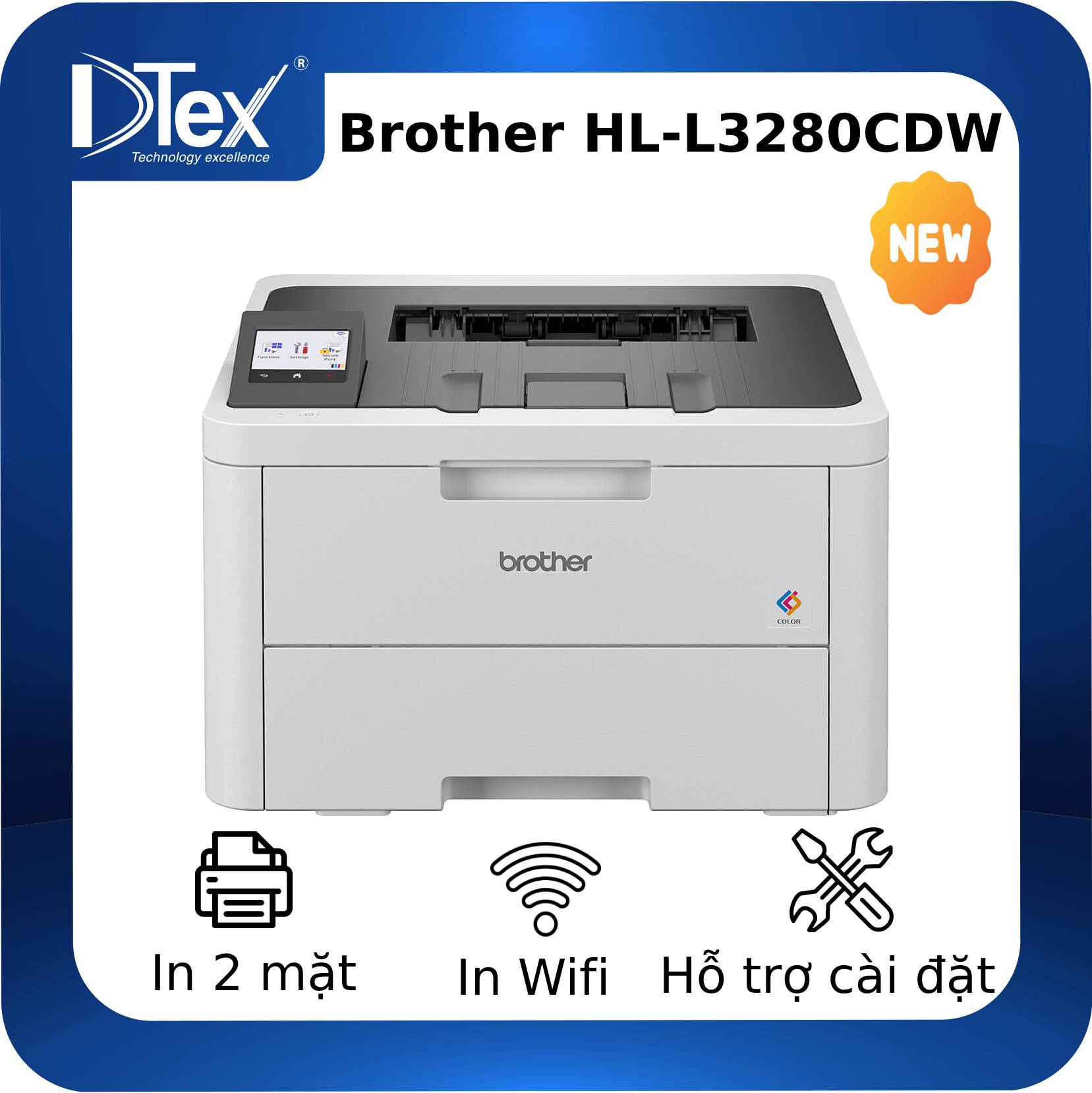 Máy in laser màu Brother HL-L3280CDW - In ấn chuyên nghiệp tại nhà và văn phòng