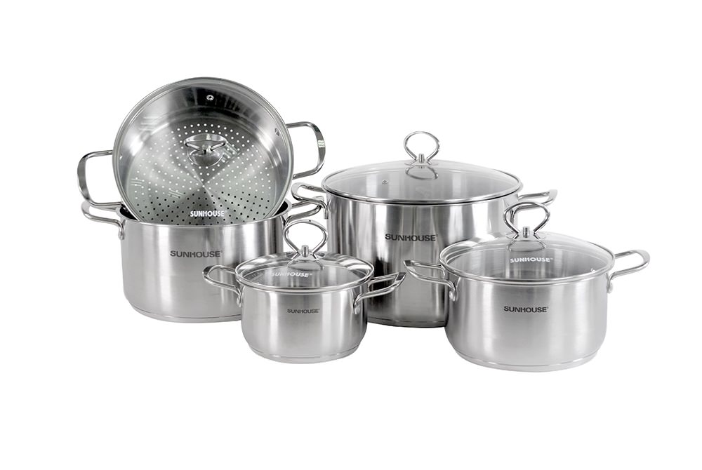 Bộ nồi inox 3 đáy sunhouse sh895