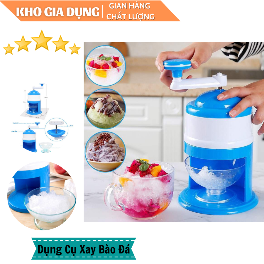 Dụng Cụ Xay Bào Đá Bằng Tay Thông Minh - Tiện Dụng, Máy Xay Đá Mini Với Lưỡi Bào Thiết Kế Thép Không Gỉ - Độ Bền Cao - Tiết Kiệm Sức Lực
