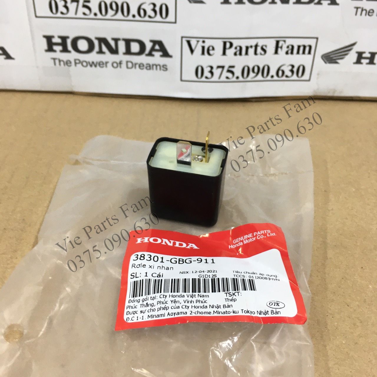 Cục chớp, rờ le xi nhan Dream, Wave, Future, hàng din Honda mới 100%