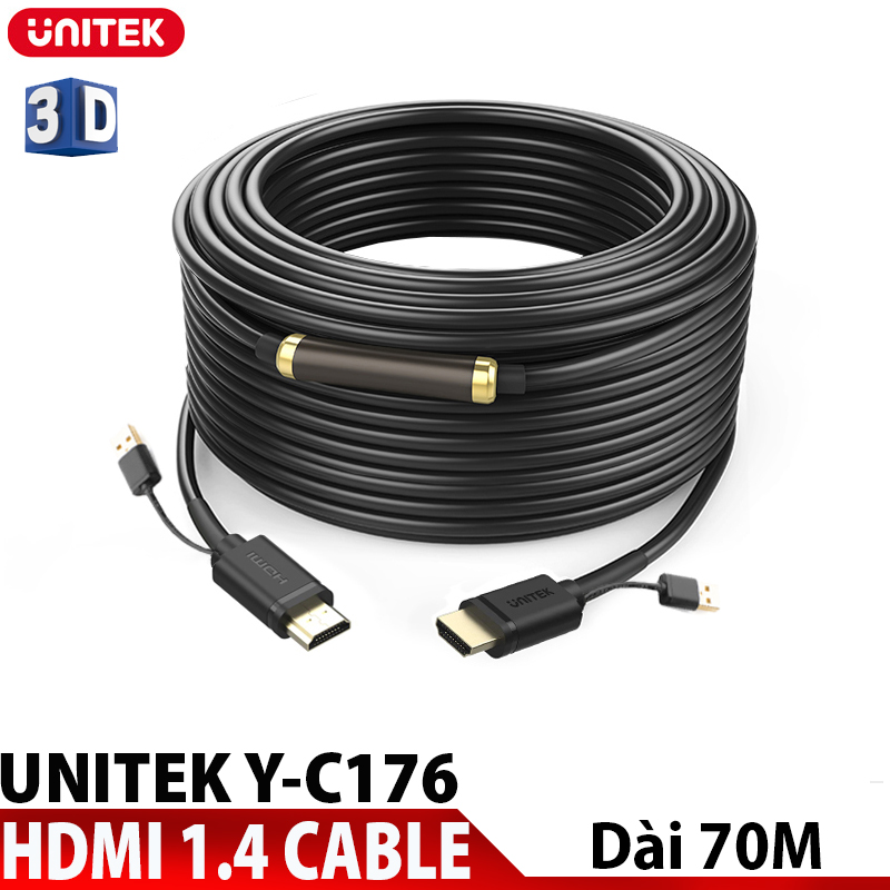 Dây hdmi unitek 70m yc 176