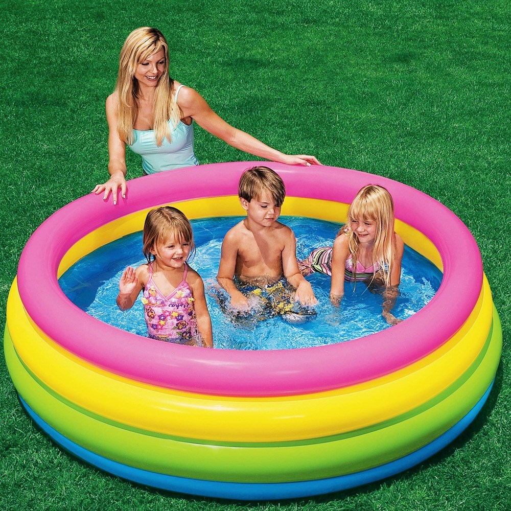 Bể bơi phao intex cầu vồng 4 tầng 1m68 * 46cm