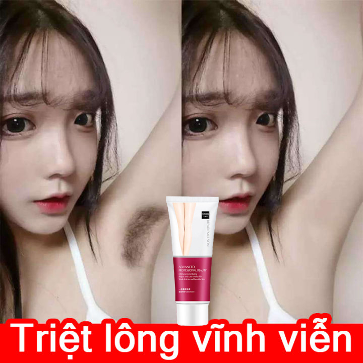 Tẩy lông vùng kín Tẩy lông nhanh Kem tẩy lông vĩnh 60ml An toàn không đau hiệu quả nhanh chóng cự tuyệt lông cứng và đen,bộ râu