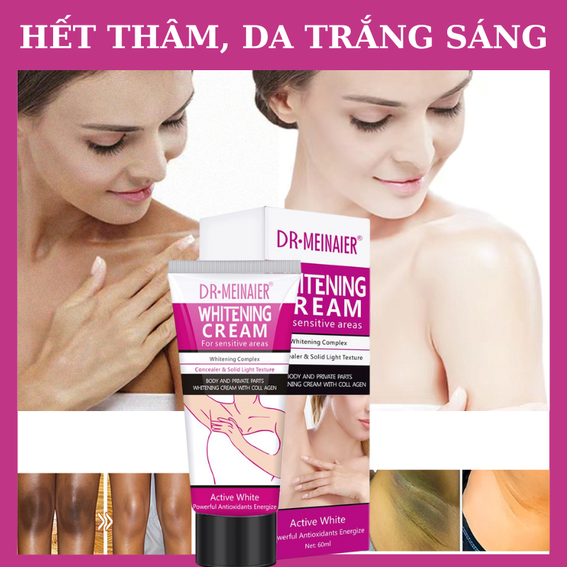 Kem Giảm Thâm Nách, Thâm Mông, Đầu Gối, Khuỷu Tay Whitening, mờ thâm Bẹn Nuôi dưỡng và tái tạo da trắng sáng