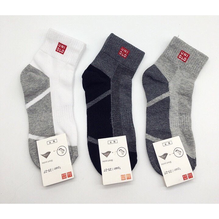 Set 5 đôi tất nam cổ cao uni chất liệu cotton nano chống hôi Mon Ami