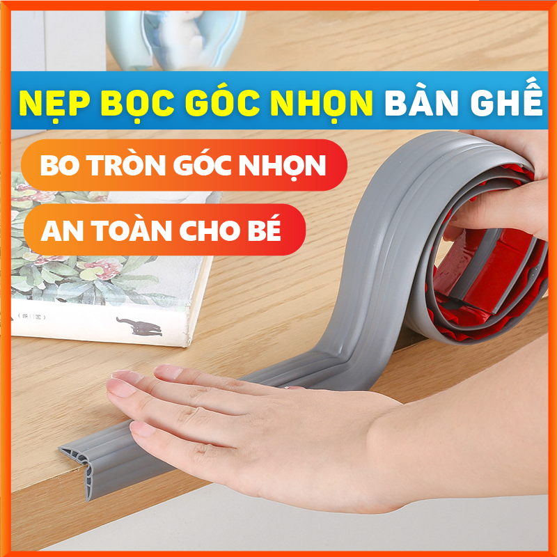 Cuộn Xốp Bọc Cạnh Bàn Đa Năng Dài 2 Mét Bảo Vệ Cho Bé DOORJA - Cuộn Dây Cao Su Siêu Bền Hình Chiếc Lá Bịt Góc Bàn, Ghế, Tường, Tủ An Toàn Cho Trẻ