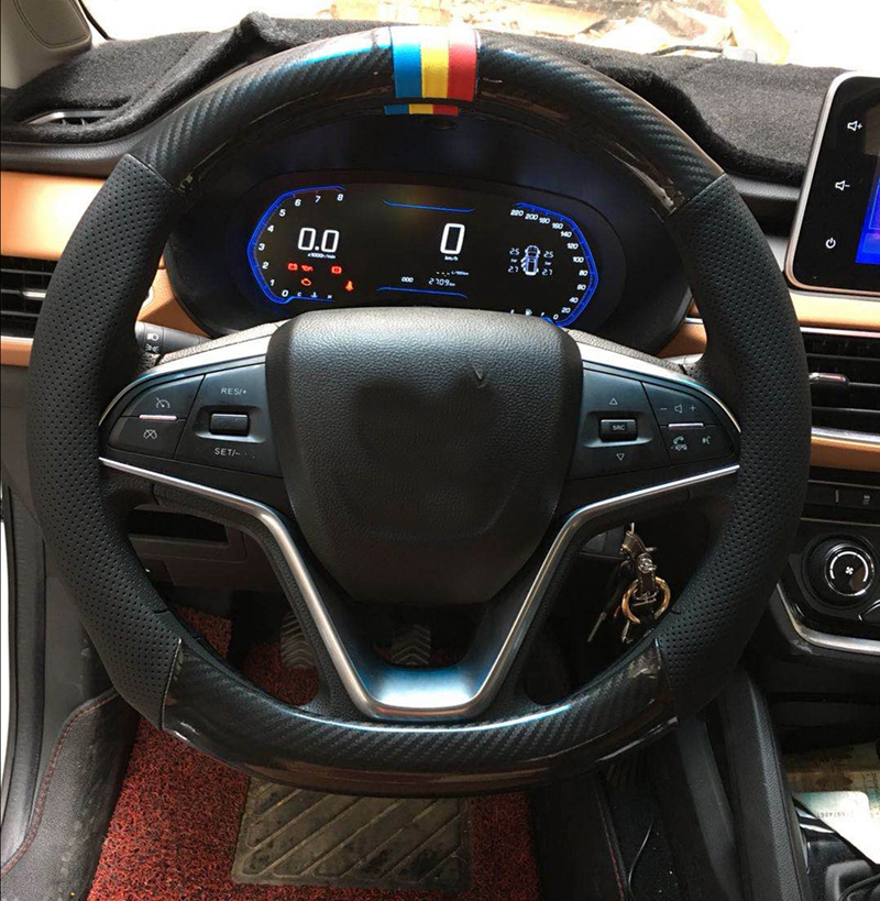 Bọc vô lăng da vân carbon cao cấp TTAUTO cho xe ô tô 4 đến 7 chỗ