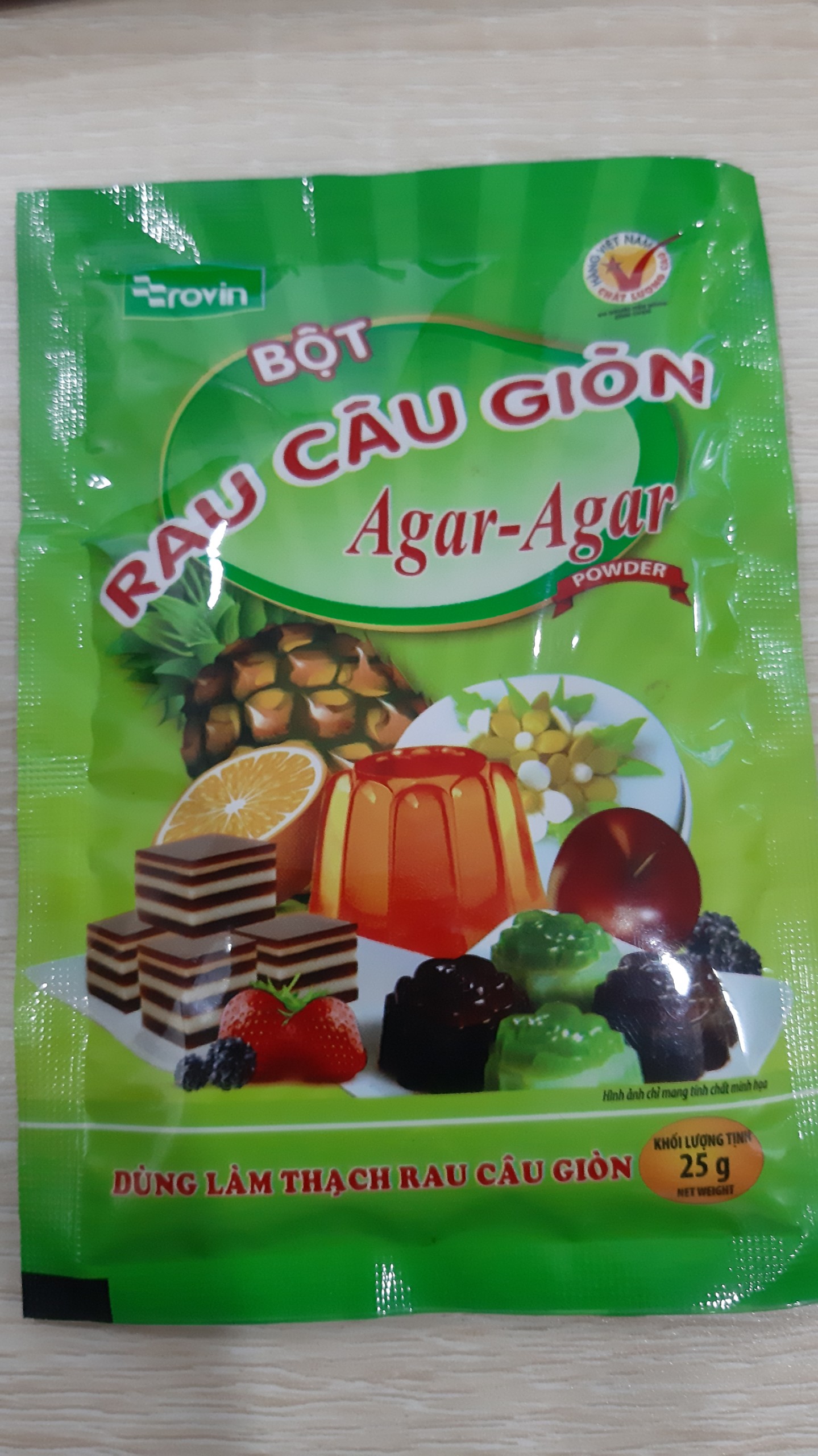 Bột rau cau dẻo / giòn Rovin 10g
