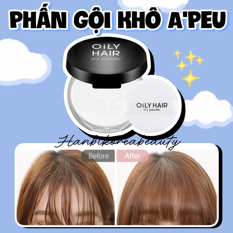 Phấn gội khô hàn quốc apieu oily hair dry powder