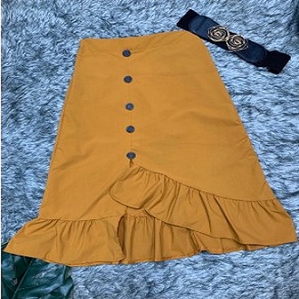 [HCM]Chân váy đuôi cá from dài lưng thun chất vải Kate đen nâu trơn Free Size dưới 55kg dành cho nữ dịu dàng cá tính