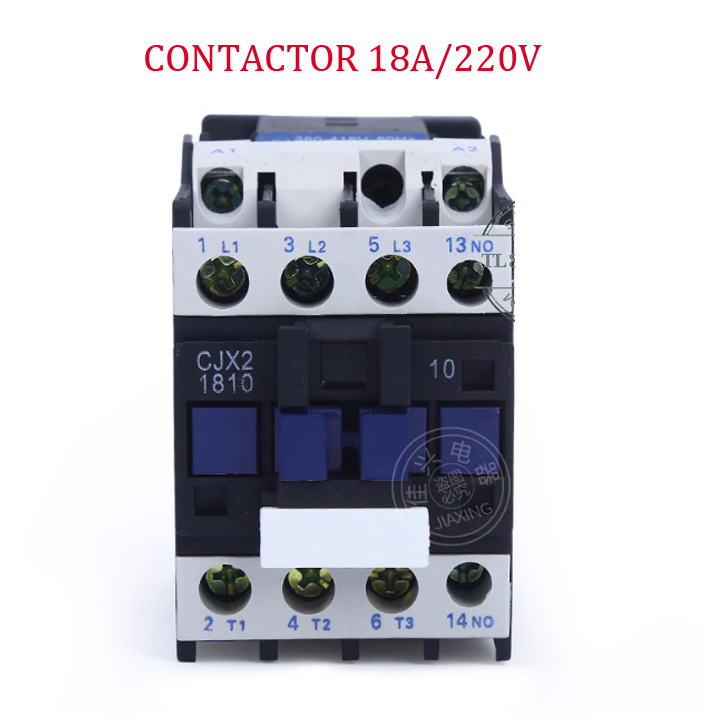 Khởi động từ contactor 18A AC 220V- kết hợp cùng công tắc hẹn giờ - ổ cắm hẹn giờ- công tắc Wifi