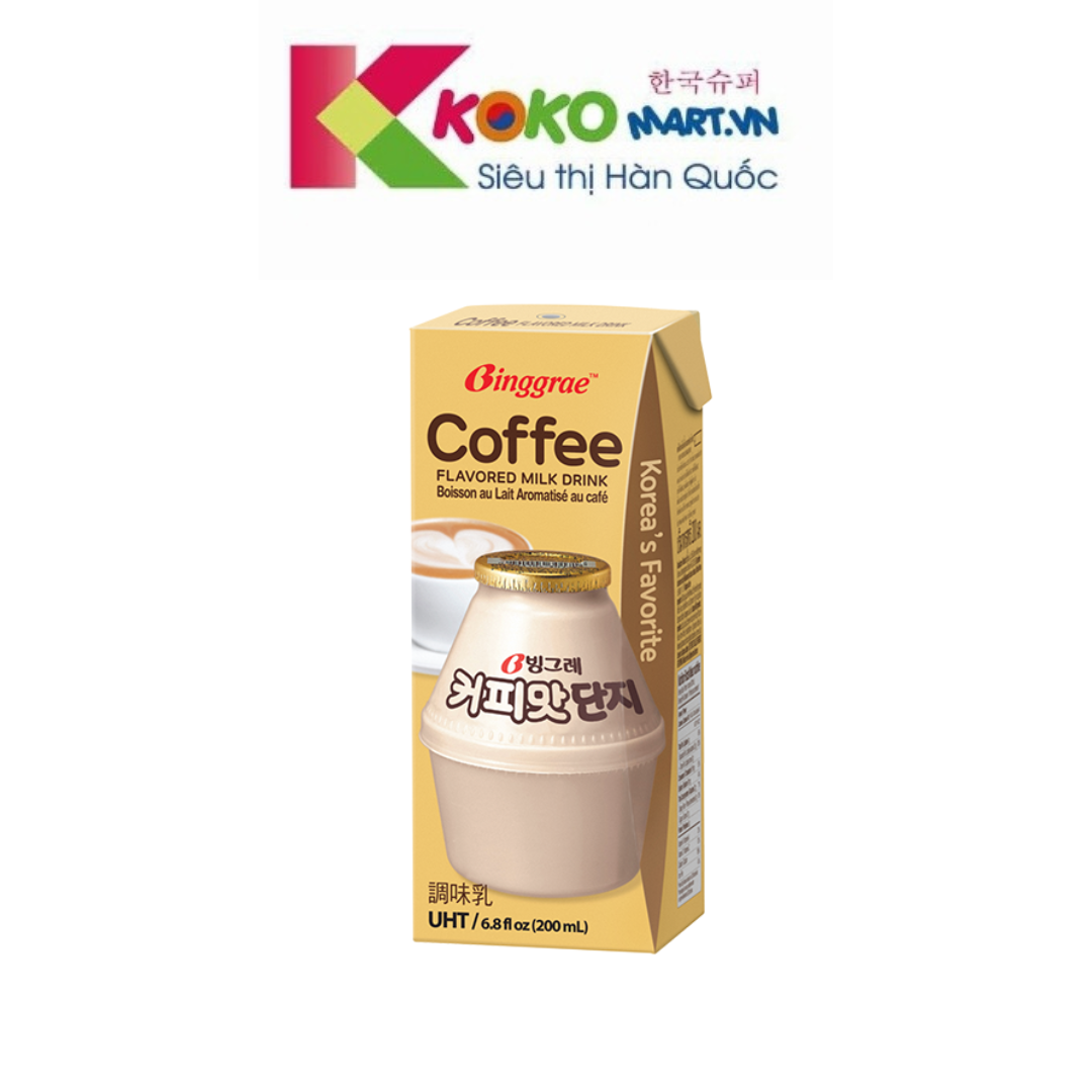 Sữa vị Coffee Binggrea Hàn Quốc hộp 200ml