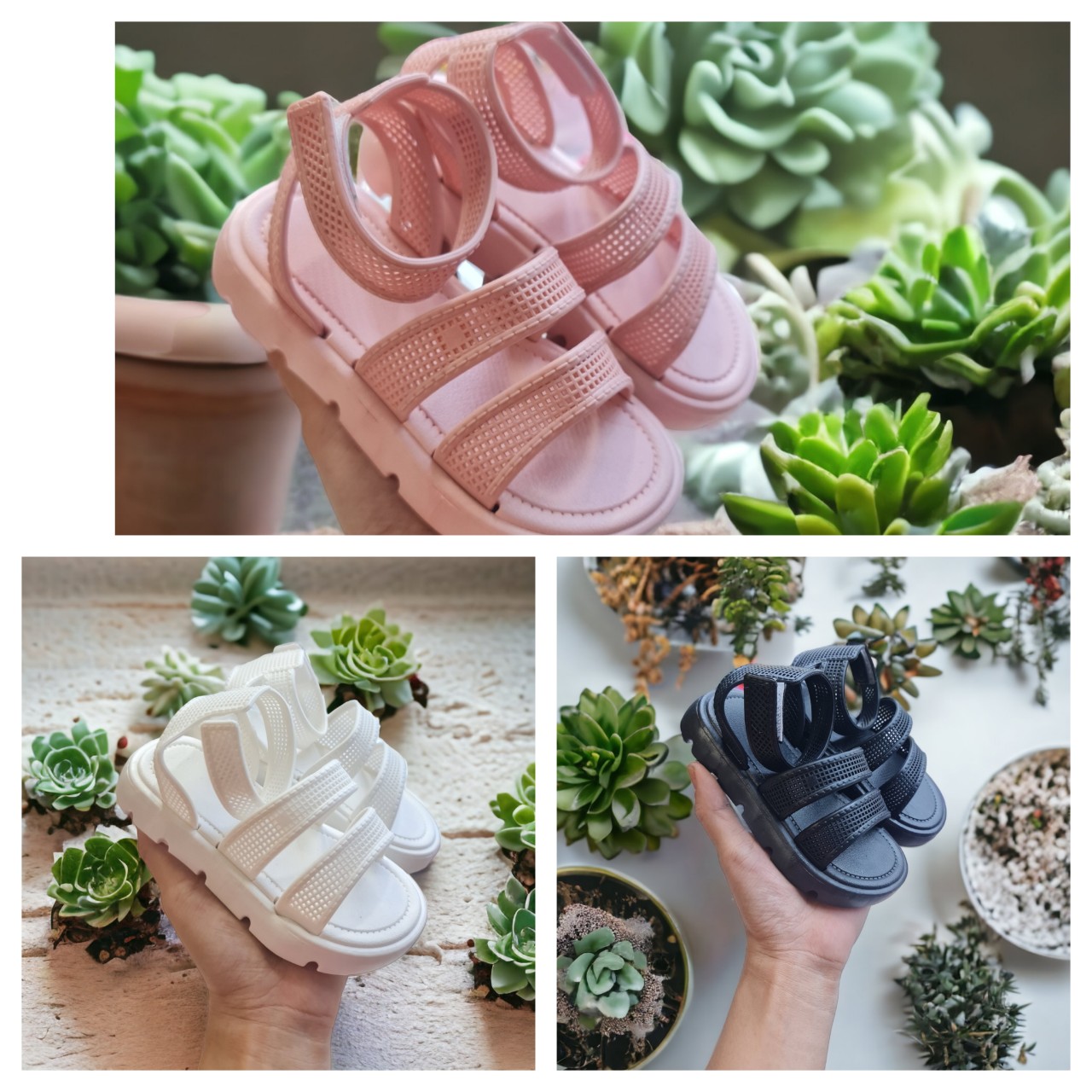 Giày cho bé gái chiến binh cổ cao 3 quai siêu đẹp cho bé gái