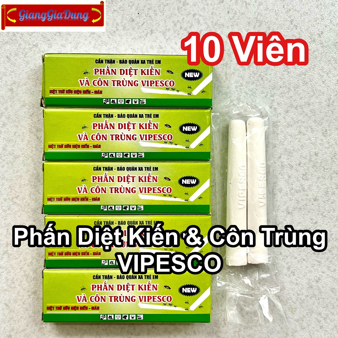 10 Viên Phấn Diệt Kiến Và Côn Trùng VIPESCO