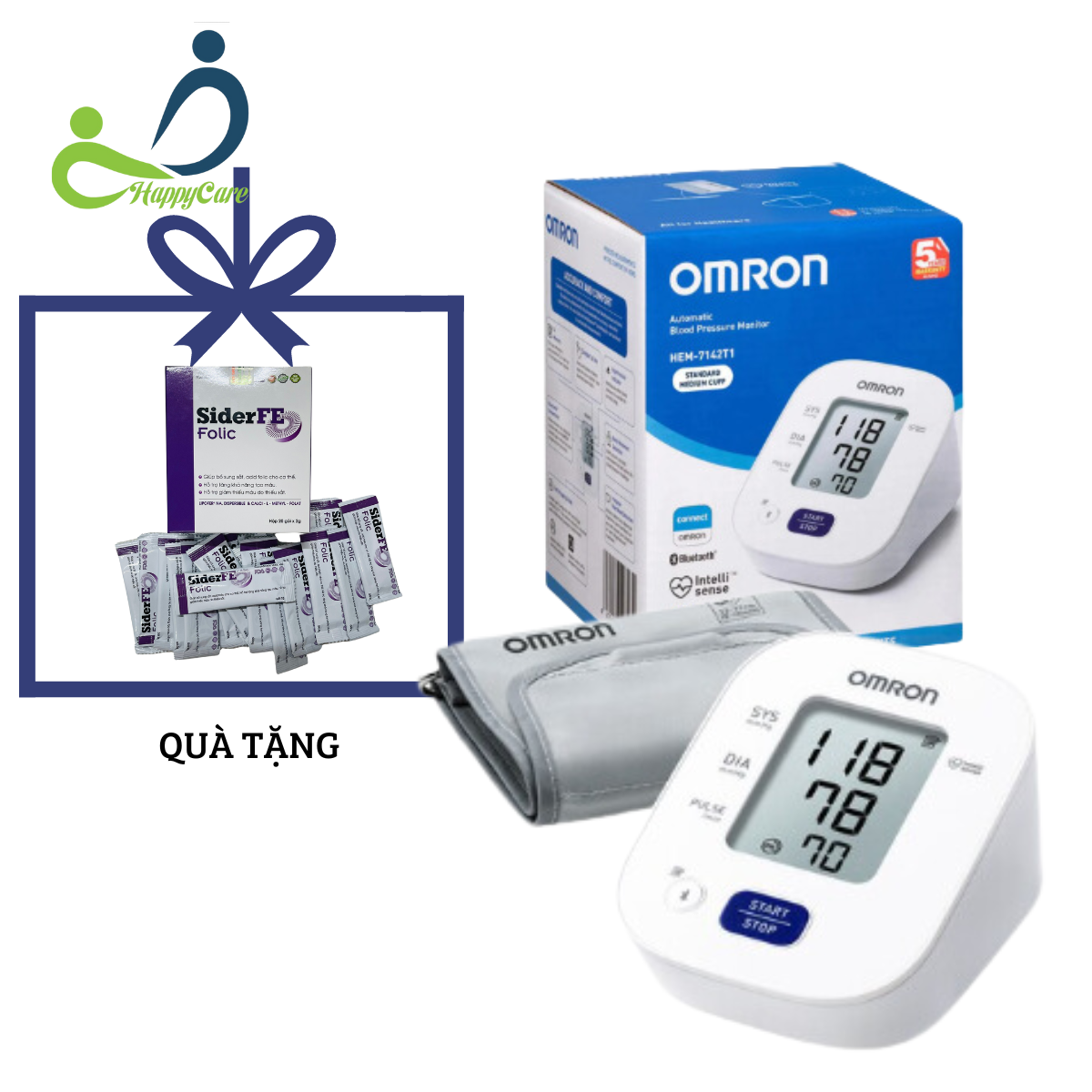 Máy đo huyết áp tự động omron hem-7143t1