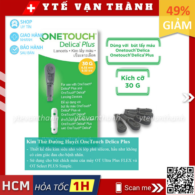 Kim Thử Đường Huyết OneTouch Delica Plus Rất đơn giản, dễ sử dụng -VT1007