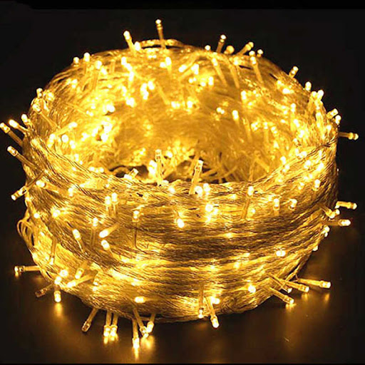 Dây đèn chớp Led Noel 100m Màu Vàng trang trí noel, lễ tết..