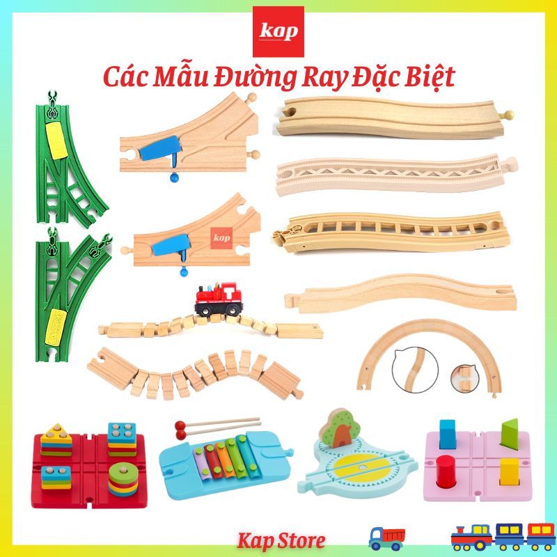 [HCM]Các mẫu đường ray gỗ đặc biệt - Phụ kiện lắp ráp mô hình đường ray xe lửa gỗ