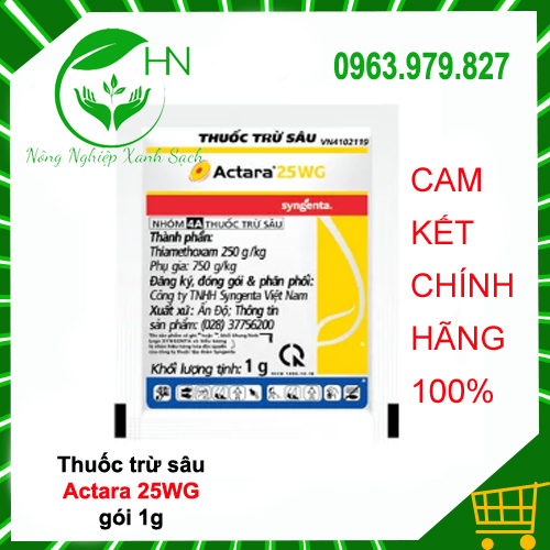 Combo 10 gói Thuốc trừ sâu Actara 25WG 1g - Tác dụng nội hấp lưu dẫn, an toàn cho cây và môi trường