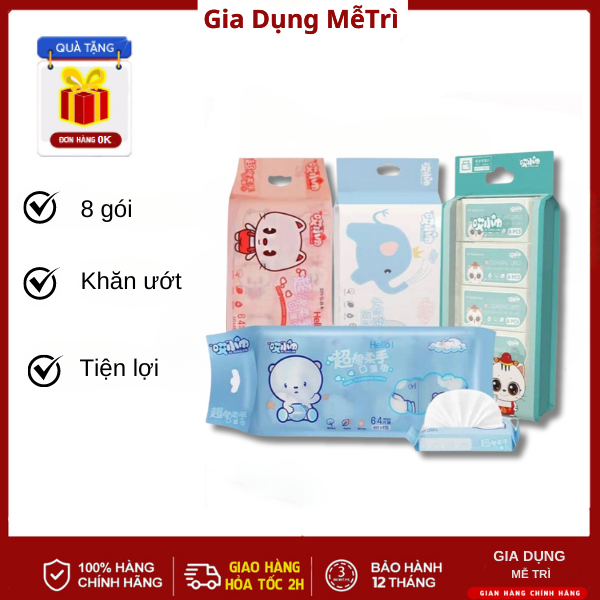 Khăn giấy ướt mini dễ thương bỏ túi tiện lợi , khăn giấy uớt bỏ túi cầm tay dễ thương giao màu ngẫu nhiên