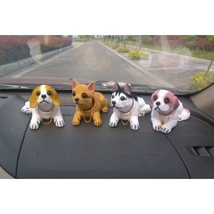 Chó gật gù để Taplo xe hơi - Chó lắc lư xe hơi - Chó gật gù ô tô trang trí taplo ô tô gần gũi dễ thương