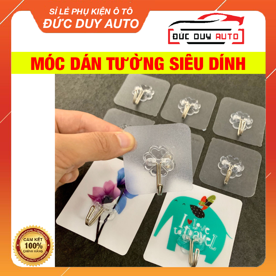 Combo 20 miếng dán dính tường móc treo đồ siêu dính siêu bền siêu rẻ 6x6cm
