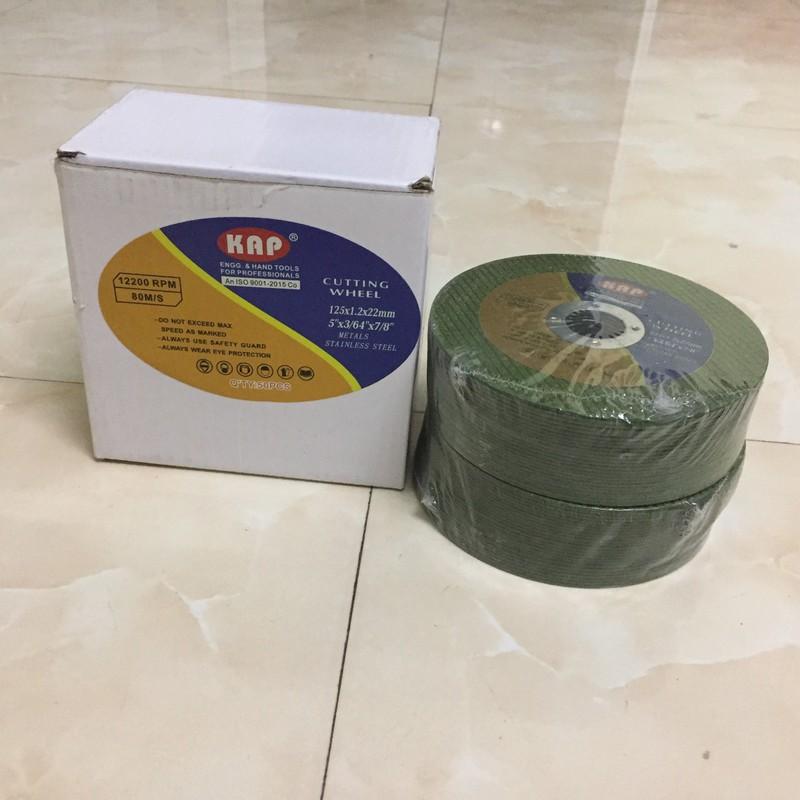 Hộp đá cắt inox , cắt sắt kap - hộp 50 lưỡi cắt , đường kính 125mm