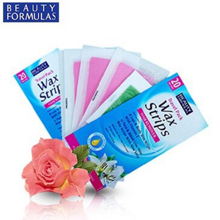 Miếng dán tẩy lông du lịch Beauty Formulas Wax Strips Compact Travel Pact - 20 miếng