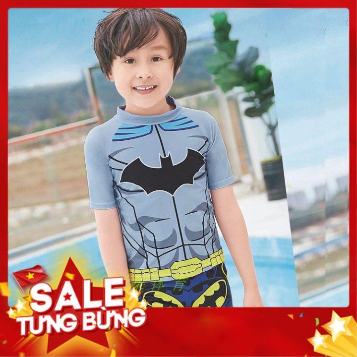 ♙☋  Đồ Bơi Bé Trai Size Đại Bộ Bơi Cho Bé Từ 4 -12 Tuổi Co Giãn Thoáng Mát - BBSĐBBTBATMAN