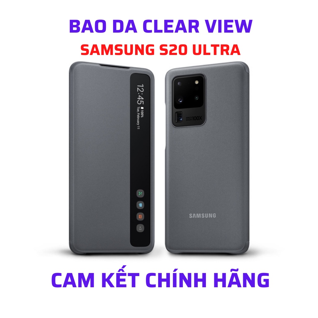 Bao da clear view samsung galaxy s20 ultra