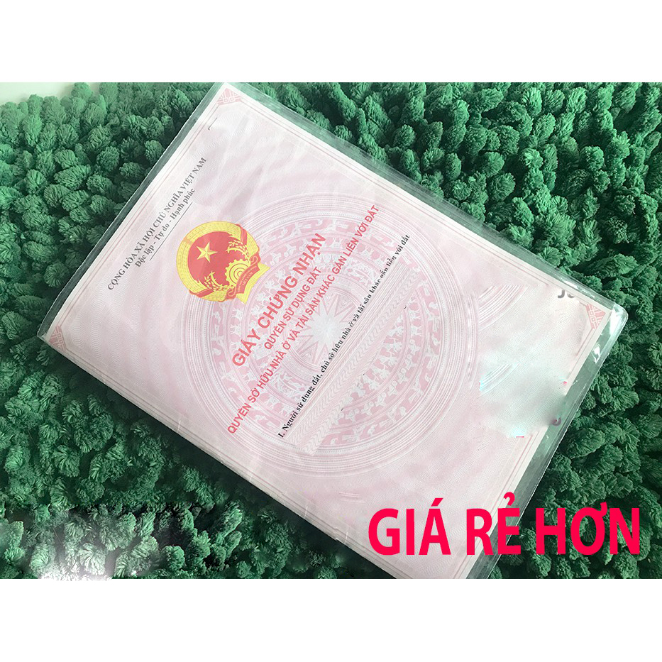 Bộ 2 vỏ bọc sổ đỏ bao bọc sổ hồng vỏ bao sổ đất bằng nhựa trong dẻo