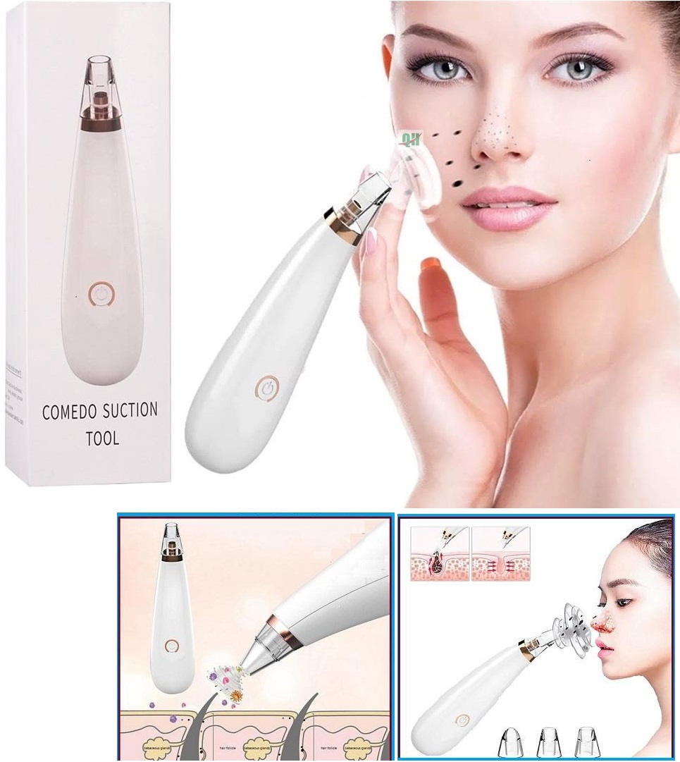 MÁY HÚT MỤN USA Máy Hút Mụn Pin Sạc Giá Rẻ Dễ Dàng Đánh Bay Bụi Bẩn Mụn Cám Mụn Đầu Đen Black Head Detector Hút Nhờn, Se Khít Lỗ Chân Lông, An Toàn Sử Dụng