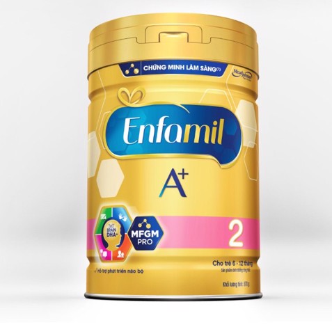 Sữa bột enfamil a+2 870g 360 brain dha+